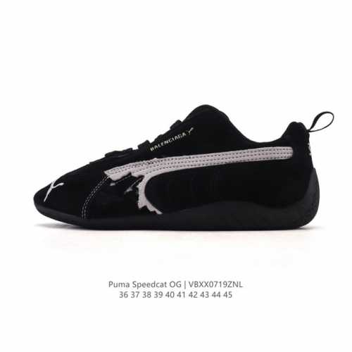 公司级 Puma Speedca Og 彪马极速赛车系列低帮德训风拼接复古百搭休闲运动赛车鞋 鞋款从80、90年代赛车手所穿的防火赛车鞋为原型，鞋身线条模仿了赛