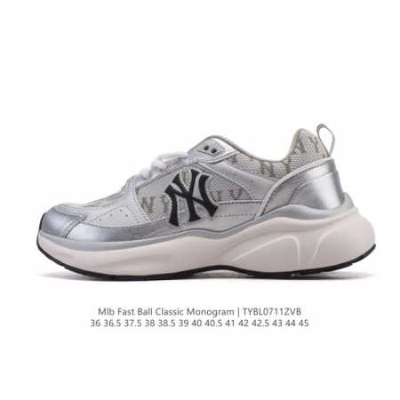 Mlb Fast Ball Classic Monogram 25Ss 纽约洋基队运动鞋 网红休闲跑鞋 独特时尚风格 厚底增高老爹鞋 货号：3Arnfsb4N - 点击图像关闭