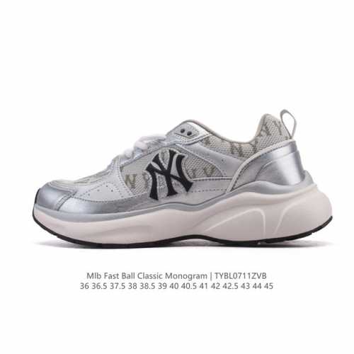 Mlb Fast Ball Classic Monogram 25Ss 纽约洋基队运动鞋 网红休闲跑鞋 独特时尚风格 厚底增高老爹鞋 货号：3Arnfsb4N