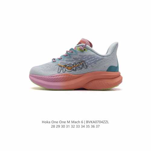 童鞋开学季 Hoka One One独特的竞训鞋,主打舒适软弹老爹鞋hokamach马赫6#儿童竞速跑鞋 Hoka Mach 6 轻盈且富有弹性的舒适感！迄今为