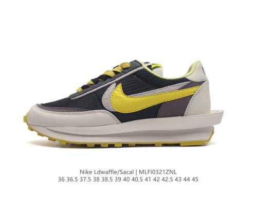 耐克 Nike 耐克双勾swoosh跑鞋 厚底增高运动鞋 Sacai X Nike Ldwaffle 慢跑鞋 Sacai 将 Nike 经典鞋款 Waffle