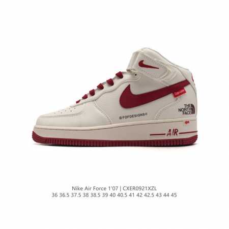 公司级 耐克 Nike Air Force 1 ‘07 空军一号 Af1 中帮魔术贴百搭休闲运动板鞋。Nike Air Force 1 '07 Mid 空军一号 - 点击图像关闭