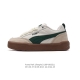 Puma 彪马 男女运动板鞋，原楦原纸版开发版型，采用环保纤维革组合翻毛皮饰片鞋面材质，外置耐磨橡胶大底蕾哈娜同系面包鞋太好看了！彪马puma Park Lif