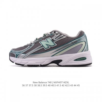 New Balance Mr740 Nb新百伦系列复古老爹风休闲运动慢跑鞋。采用轻质牛剖革拼接透气网眼衬垫织物鞋面材质 T-Beam大底提供足步弓支撑 保持步态