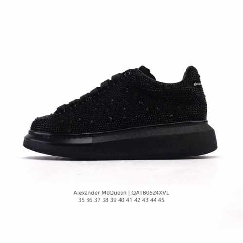 公司级 Alexandermcqueen 亚历山大 麦昆Mcq 运动小白鞋 厚底增高闪尾光滑牛皮平底鞋休闲鞋 时尚男女板鞋潮运动鞋 火爆到大街小巷无人不知 无人