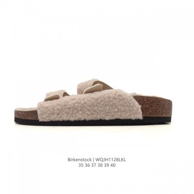 公司级 德国百年知名鞋履品牌 勃肯Birkenstock Boston Suede Shearling 波士顿系列休闲家居棉拖鞋 秋冬新款 加绒加厚 低帮牛皮绒