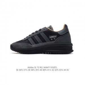 阿迪达斯Adidas SL 72 SHOES 经典复古薄底运动鞋 T头鞋 三叶草复古休闲跑步鞋休闲运动鞋 这款经典运动鞋携复古型格，来访你的活力日常 采用舒爽帆