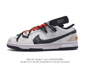 公司级nike Dunk Low 雪林克速 黑白橙 此款整体配色为潮酷的黑白橙配色，主体色黑白色，搭配简单手绘，整体简洁百搭，全面对接潮流搭配。 货号：Dh97