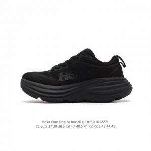 Hoka One One 邦代系列 Bondi 8 跑鞋 男女子轻便缓震公路跑鞋。在 Hoka 系列中最耐磨的鞋子之一,Bondi 本季已经做出了决定性的演变: