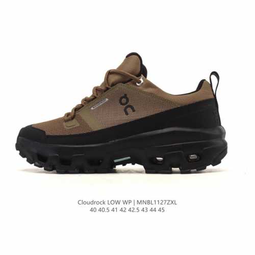 公司级On 昂跑 Cloudrock Low 舒适 轻便 减震耐磨跑步鞋，采用了先进的缓震技术 能够有效减少跑步时对关节的冲击 保护运动者的健康 其独特的缓震系