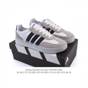 公司级 阿迪达斯 Adidas Barreda 考拉派对 复古休闲 清新 舒适百搭 德训鞋 T字头 防滑耐磨 低帮 板鞋 男女款运动鞋。鞋头加宽设计提升了穿着舒