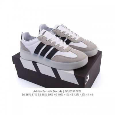 公司级 阿迪达斯 Adidas Barreda 考拉派对 复古休闲 清新 舒适百搭 德训鞋 T字头 防滑耐磨 低帮 板鞋 男女款运动鞋。鞋头加宽设计提升了穿着舒