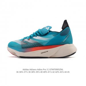 公司级 阿迪达斯男女同款运动鞋 加碳柱 2025年新款 Adizero Adios pro 3专业长跑跑步鞋 厚底增高运动老爹鞋。Y-3 Adios pro 3