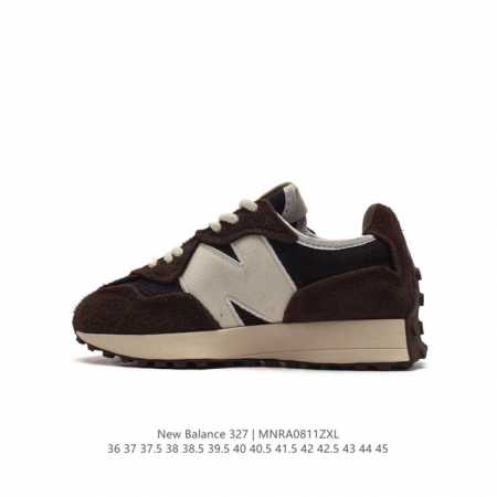 真标 Nb 新百伦 New Balance 327系列复古休闲运动慢跑鞋时尚男女运动鞋 以更纯粹的复古风格设计打造的全新造型 侧身还以解构设计，将 N 字标志以 - 点击图像关闭