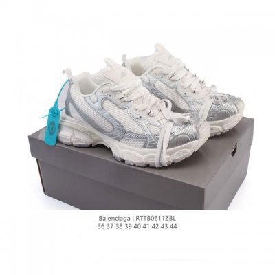 公司级 巴黎世家 Balenciaga 3Xl Sneakers 巴黎世家 十代网布系带低帮走秀复古老爹运动鞋 透气网纱 网面 材料和聚氨酯 磨损效果 鞋头边缘