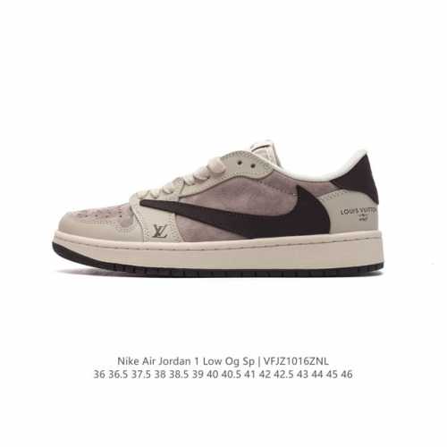 公司级 真标 耐克 Nike Air Jordan 1 Low Og Sp Military Blue Aj1乔1 倒勾低帮篮球鞋 路易威登联名 Aj1 乔丹1