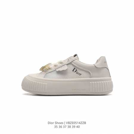 迪奥dior 女士小白鞋厚底增高百搭板鞋 全新系列迪奥20S春季走秀爆款全网力推单品全网热销，Diorlogo3D“Christiandiorj’Adior”胶 - 点击图像关闭