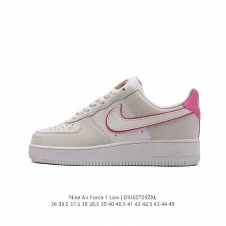 耐克 Nike Air Force 1 '07 空军一号男女子运动鞋复古篮球鞋，巧妙结合复古美学和新潮魅力，旨在致敬 40 年来风靡世界的元年款篮球鞋。皮革织物 - 点击图像关闭