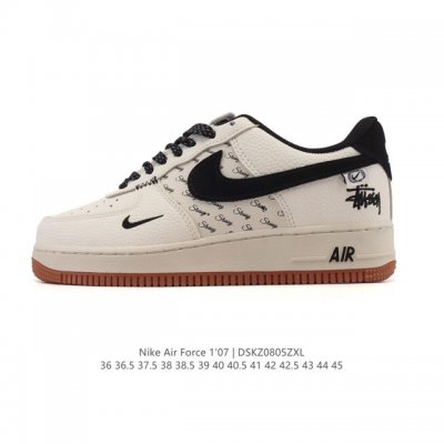 真标 耐克 Nike Air Force 1 '07 Low 空军一号含气垫 小白鞋 低帮百搭厚底增高休闲运动板鞋。柔软、弹性十足的缓震性能和出色的中底设计，横