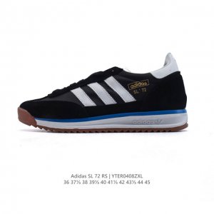 阿迪达斯Adidas Sl 72 Shoes 经典复古薄底运动鞋T头鞋 三叶草复古休闲跑步鞋休闲运动鞋 这款经典运动鞋携复古型格，来访你的活力日常 采用舒爽织物
