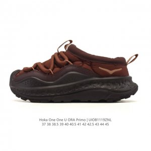 公司级 Hoka One One Ora primo 一脚蹬男女厚底运动休闲舒缓鞋 包头凉拖鞋 秋冬款Hoka Ora primo粗鞋带加棉厚底时尚舒适运动拖鞋