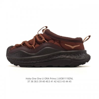 公司级 Hoka One One Ora primo 一脚蹬男女厚底运动休闲舒缓鞋 包头凉拖鞋 秋冬款Hoka Ora primo粗鞋带加棉厚底时尚舒适运动拖鞋