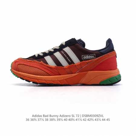 180 【新品公司级】阿迪达斯 Bad Bunny X Adidas 以 Adizero Sl 72 复古休闲运动跑步鞋 奶油坏痞兔老爹鞋,Bad Bunny - 点击图像关闭