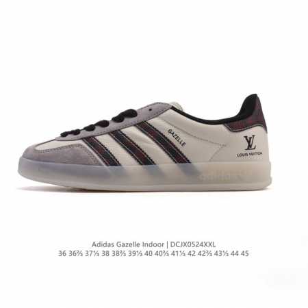 公司级 阿迪达斯 Adidas Originals Gazelle Indoor复古三叶草防滑透明橡胶板鞋经典运动鞋 这款经典鞋,忠于原版设计,缀撞色三条纹和鞋 - 点击图像关闭