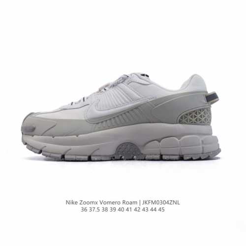 210 公司级耐克Nike Zoom Vomero Roam 马拉松复古跑五代休闲运动慢跑鞋 厚底增高老爹鞋。采用环保纤维革饰片组合网眼布鞋面材质 升级正确后跟