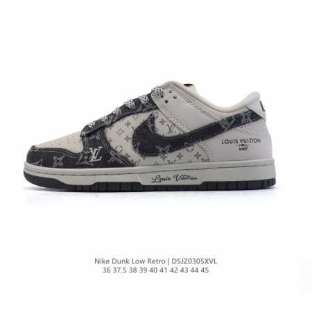 310 【公司级】耐克 Nike Dunk Low Retro 运动鞋复古板鞋 路易威登联名。 作为 80 年代经典篮球鞋款，起初专为硬木球场打造，后来成为席卷 - 点击图像关闭