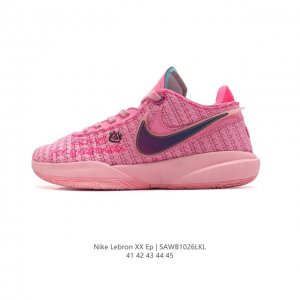 特价 NIKE 耐克 官方LEBRON XX 詹姆斯20 实战运动篮球鞋秋冬新款缓震透气防滑 男士慢跑鞋。整体以紫色为主调，一看就是“猛男必备”！鞋身采用织物网