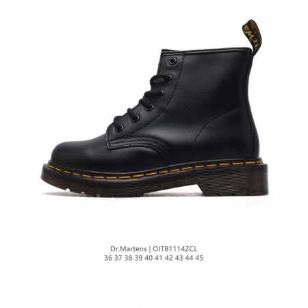 D.R Martens 马汀博士 男士皮鞋 增高厚底网红经典英伦风上线人手必备dr.Martens 马丁靴 复古靴子 高帮系列 防滑皮靴 潮流休闲鞋 英伦风靴子 - 点击图像关闭