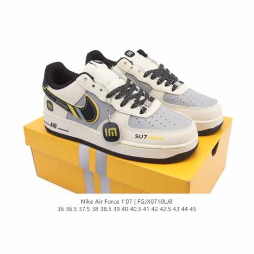 头层皮 真标 耐克 Nike Air Force 1 '07 Low 空军一号含气垫 小白鞋 低帮百搭厚底增高休闲运动板鞋。柔软、弹性十足的缓震性能和出色的中底
