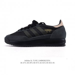 阿迪达斯Adidas Sl 72 Shoes 经典复古薄底运动鞋 T头鞋 三叶草复古休闲跑步鞋休闲运动鞋 这款经典运动鞋携复古型格，来访你的活力日常 采用舒爽帆