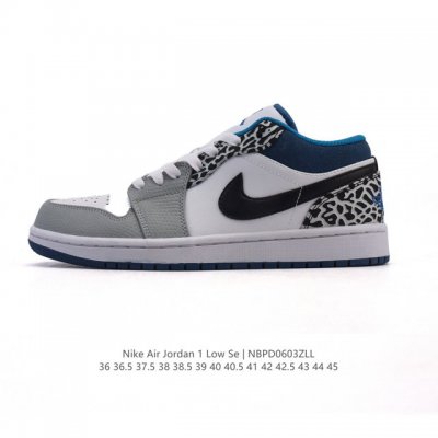 耐克 乔丹Air Jordan 1 Low Aj1 乔1 乔丹1代Aj1 低帮复古文化休闲运动篮球鞋。从1985 年面世的元年款汲取设计灵感，采用简洁大方的经典