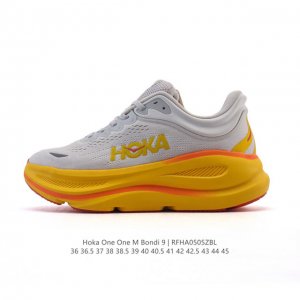 公司级 Hoka畅行无阻 Hoka One One Bondi 9 舒适百搭耐磨轻便 低帮跑步鞋 男女款。Bondi 9 最显著的变化在于其鞋底单元，原本扎实可