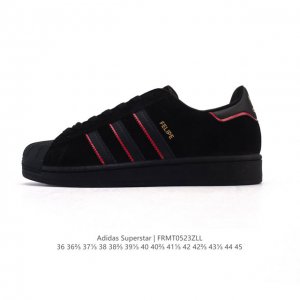 阿迪达斯 Adidas Superstar 2025年新款鞋子 蛇年新款经典贝壳头系列 新款休闲板鞋潮流男女士运动鞋 鞋面柔软皮革拼接材质 标志性的贝壳鞋头 简