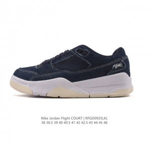 新品公司级 耐克 Nike 乔丹 Jordan Flight Court 时尚休闲 防滑耐磨 低帮运动鞋 复古篮球鞋 男女同款 Jordan 新鞋型 又来了！新