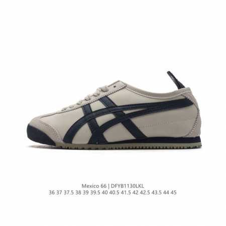 Asics 亚瑟士 男女鞋真标半码制 配足弓鞋垫 日产经典老牌-鬼塚虎 Onitsuka Tiger Mexico 66经典墨西哥系列复古经典百搭板鞋休闲运动鞋 - 点击图像关闭