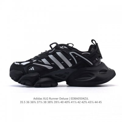 公司级 阿迪达斯Adidas Xlg Runner Deluxe 跑步者豪华版系列低帮厚底增高老爹风复古缓震休闲运动慢跑鞋。男女鞋#原楦原纸版开发版型#采用硬质