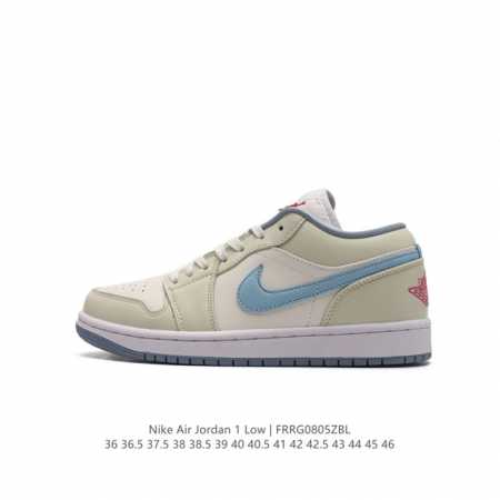耐克 乔丹air Jordan 1 Low Aj1 乔1 乔丹1代aj1 低帮复古文化休闲运动篮球鞋。从 5 年面世的元年款汲取设计灵感，采用简洁大方的经典外观 - 点击图像关闭