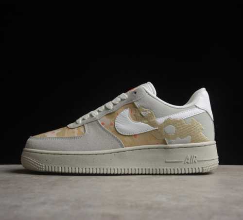 Nk Air Force 1'07 Low Desert Camo 梭织提花 空军一号低帮休闲板鞋 Dd1175-001 打造纯正空军版型#专注外贸渠道 全掌内