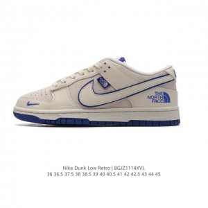 公司级 耐克 Nike Sb Dunk Low Pro 男 女滑板鞋 经典复古运动鞋 北面北脸联名。采用低帮设计，塑就经典 Dunk 风格。鞋垫后跟搭载 Zoo