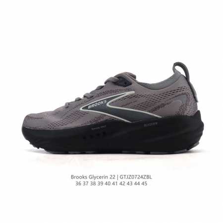 新品公司级 Brooks布鲁克斯Glycerin 22甘油 跑步鞋男女新款透气缓震支撑运动 甘油22跑鞋是布鲁克斯。甘油22拥有非常亮眼的外观设计，采用了鲜艳夺 - 点击图像关闭