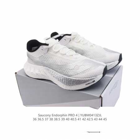新品公司级 Saucony索康尼Endorphinpro啡鹏4陆地速鲨竞速碳板运动训练跑鞋 舒适百搭 网布减震透气支撑 低帮 碳板跑步鞋Saucony索康尼En - 点击图像关闭