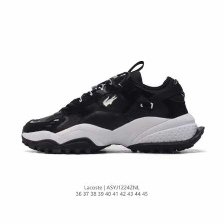 公司级 Lacoste 时尚户外休闲潮流系列运动鞋 厚底增高老爹鞋 广东大厂品质全新工艺升级 品质毋庸置疑 全新原厂包装鞋盒 透气网面鞋面，搭配防臭防腐真皮乳胶 - 点击图像关闭