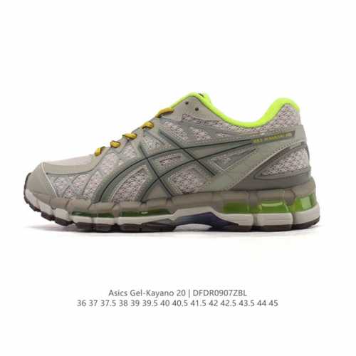 公司级Asics Gel-Kayano 20 亚瑟士运动休闲透气专业跑鞋 采用工程弹性双层再生针织密度鞋面材质 后跟3D可视Gel缓震乳胶物料 升级Ff Bla