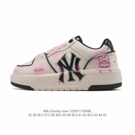 公司级 Mlb Chunky Liner Mid人气单品学长鞋系列轻量增高厚底百搭休闲运动板鞋轻便胶鞋 高级街头休閒品牌鞋。Mlb Chunky Liner 学 - 点击图像关闭