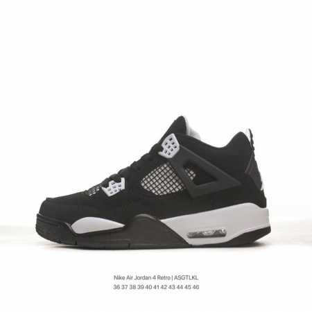 aj4 乔4 jordan 乔丹 原楦原纸版数据开发，采用磨砂牛皮拼接牛剖爆裂纹皮革鞋面材质，鞋垫配置欧索莱去臭除味物料，缜密定位拉帮及注胶效果，中底pu内嵌开 - 点击图像关闭