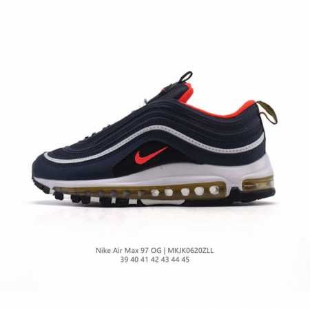 耐克Nike休闲鞋 经典 气垫 Air Max 97 子弹气垫低帮运动鞋。Air Max '97 运动跑鞋以流线型鞋身和卓越科技为热爱运动的你造就全方位防护，强 - 点击图像关闭